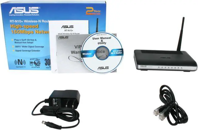 Alt view image 5 of 5 - ASUS RT-N10+ IEEE Wireless Router EZ N 802.11b/g/n Support up to 4 SSID in Business (Open source DDWRT support)