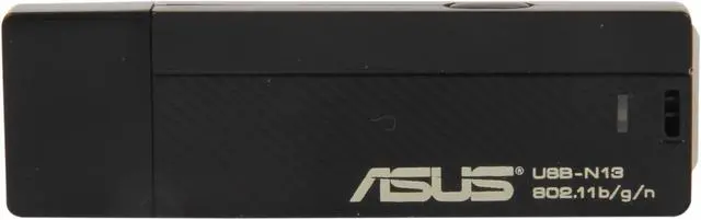 Alt view image 2 of 6 - ASUS USB-N13 Wireless Adapter IEEE 802.11b/g/n USB 2.0 Up to 300Mbps Wireless Data Rates WPA2 manufactured recertified
