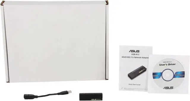 Alt view image 6 of 6 - ASUS USB-N13 Wireless Adapter IEEE 802.11b/g/n USB 2.0 Up to 300Mbps Wireless Data Rates WPA2 manufactured recertified