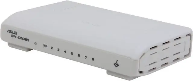 Main image of ASUS GX-D1081 8-Port Power-Saving Gigabit Switch 10/100/1000Mbps 8 x RJ45 Up to 8K MAC Address Table 1MB Buffer Memory
