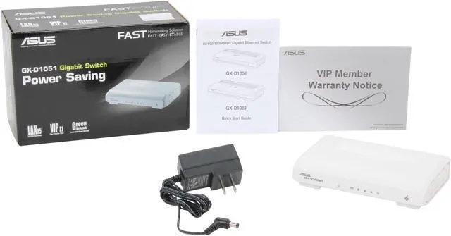 Alt view image 5 of 5 - ASUS GX-D1051 V2 5-Port Power-Saving Gigabit Switch