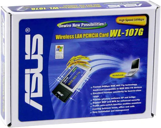 Alt view image 4 of 4 - ASUS WL-107G IEEE802.11g Wireless Cardbus Adapter