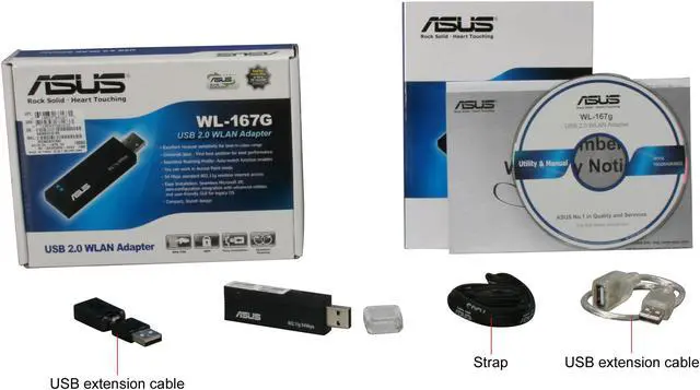 Alt view image 4 of 4 - ASUS WL-167g WLAN Adapter (pen-type) IEEE 802.11b/g USB 2.0 Up to 54Mbps Wireless Data Rates
