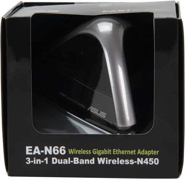 Alt view image 6 of 6 - ASUS EA-N66 Dual-Band Wireless-N900, 3 in 1 Access Point/Repeater/Gigabit Ethernet Adapter IEEE 802.11a/b/g/n 1 x RJ-45 Ethernet port Up to 450Mbps downlink + 450Mbps uplink Wireless