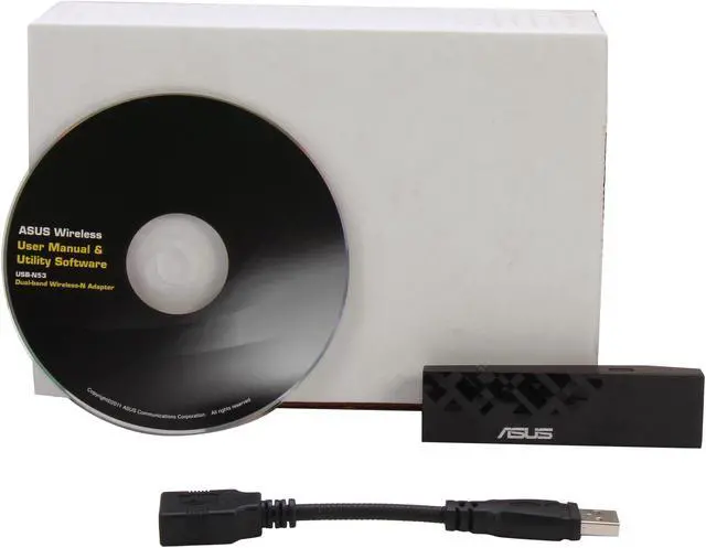 Alt view image 5 of 5 - ASUS USB-N53 Dual Band (2.4GHz 300Mbps/5GHz 300Mbps) Wireless-N USB Adapter, Graphical Easy Interface, Live Signal Monitor manufactured recertified