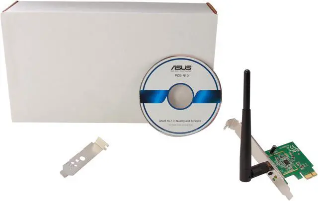 Alt view image 5 of 5 - ASUS PCE-N10 Wireless-N150 Adapter IEEE 802.11b/g/n PCI Express Up to 150Mbps Wireless Data Rates WPA2 manufactured recertified