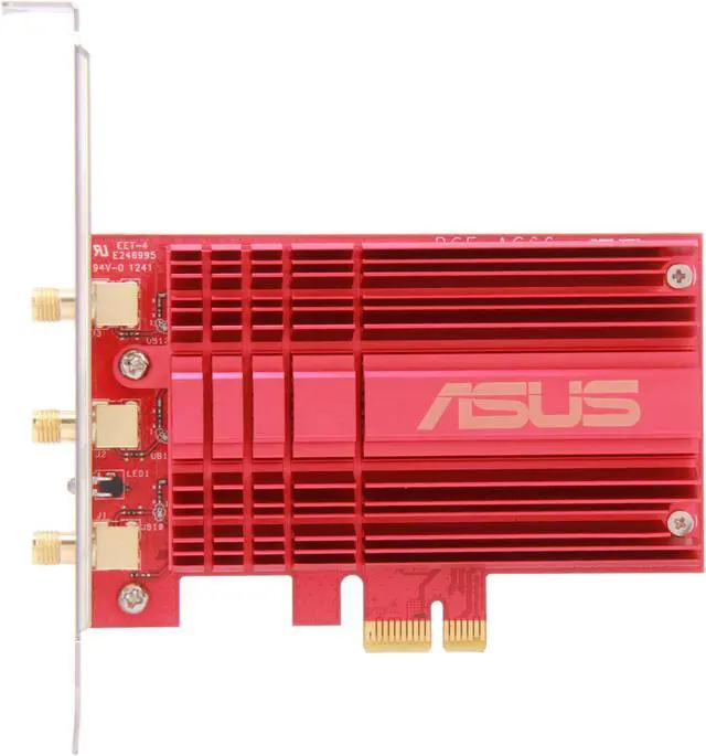 Alt view image 3 of 8 - ASUS PCE-AC66 Next Generation AC Dual-Band Wireless Adapter IEEE 802.11ac, IEEE 802.11a/b/g/n PCI Express Up to 1750Mbps (450/1300Mbps) Wireless Data Rates