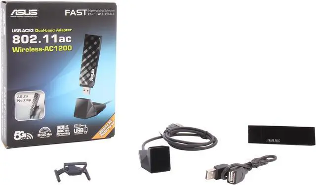 Alt view image 6 of 6 - ASUS USB-AC53 Selectable Dual-Band Wireless-AC1200 Adapter IEEE 802.11ac, IEEE 802.11a/b/g/n USB 2.0 Up to 867/300Mbps Wireless Data Rates
