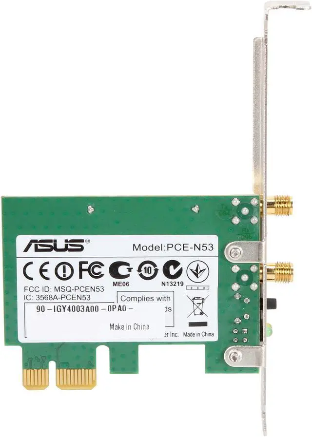 Alt view image 4 of 5 - ASUS PCE-N53 Dual-Band Wireless-N600 Adapter IEEE 802.11a/b/g/n PCI Express Up to 300Mbps downlink+300Mbps uplink Wireless Data Rates (Asus Certified)