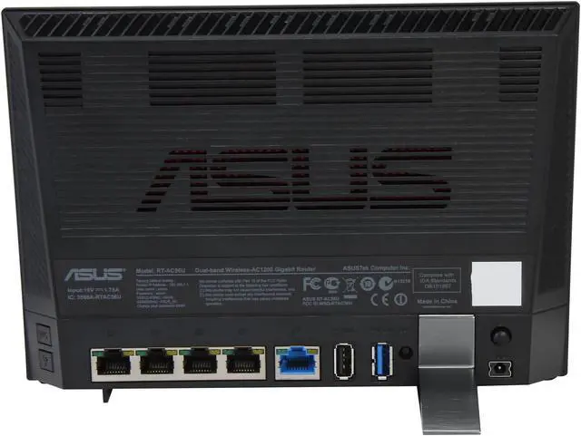 Alt view image 4 of 6 - ASUS RT-AC56U AC1200 Dual Band WiFi Gigabit Router 802.11ac, 1167 Mbps WiFi Speed, 4x Gigabit LAN Ports, AiProtection Security, AiCloud File Sharing, AiRadar Beamforming