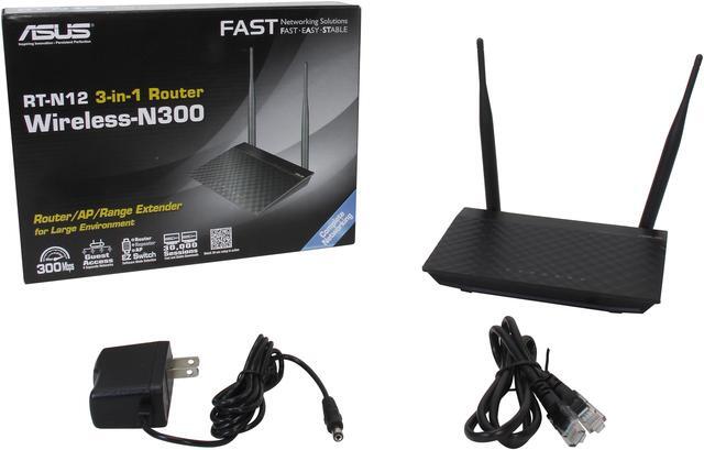 Alt view image 9 of 9 - ASUS RT-N12 N300 Wi-Fi Router 2T2R MIMO Technology, 4K HD Video Streaming, VoIP, Up to 300 Mbps