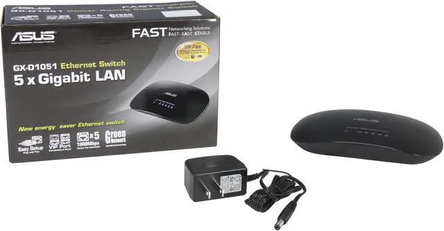 Alt view image 6 of 6 - ASUS GX-D1051 V3 Unmanaged 5-Port Gigabit Desktop Switch with Green Network