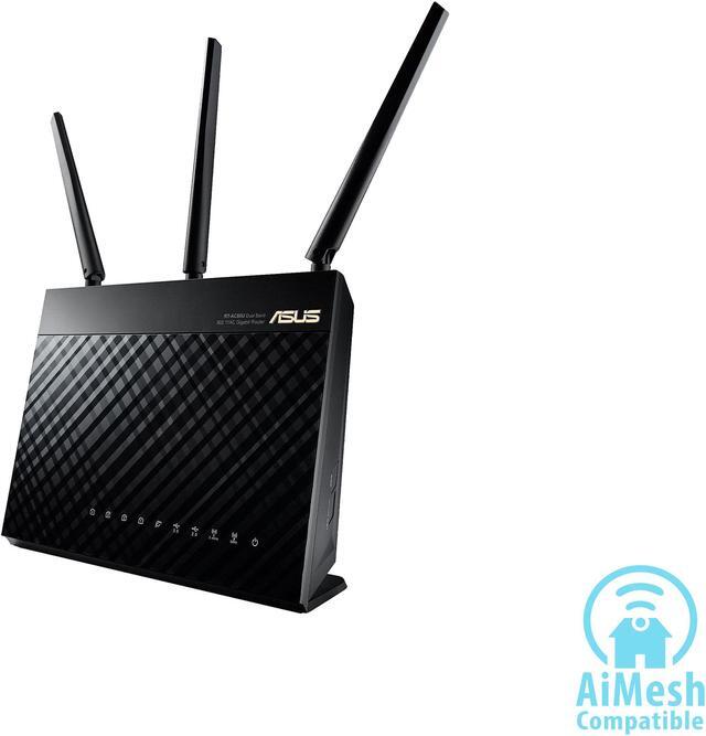 Alt view image 3 of 9 - ASUS AC1900 Wi-Fi Dual-band 3x3 Gigabit Wireless Router with AiProtection Network Security Powered by Trend Micro, AiMesh Whole Home Wi-Fi System Compatible (RT-AC68U)