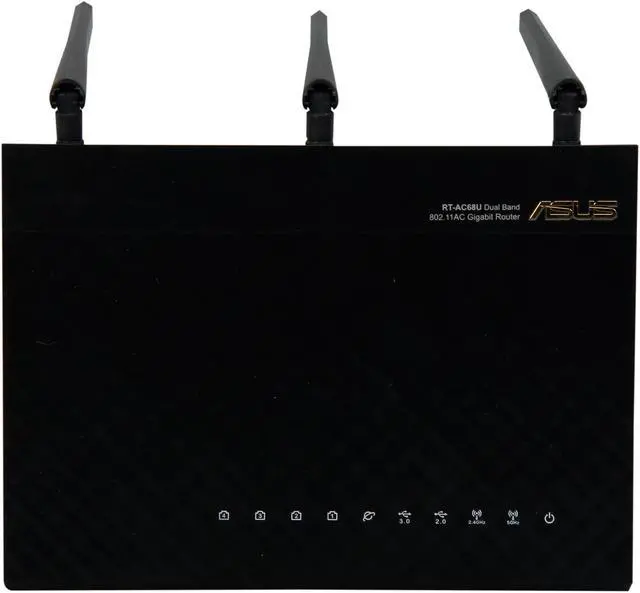 Alt view image 2 of 6 - Asus Certified RT-AC68U Wireless-AC1900 Dual Band Gigabit Router IEEE 802.11ac, IEEE 802.11a/b/g/n