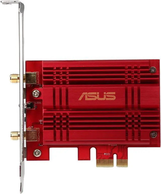 Alt view image 4 of 7 - ASUS PCE-AC56 2x2 802.11ac WiFi AC1300 PCIe Adapter