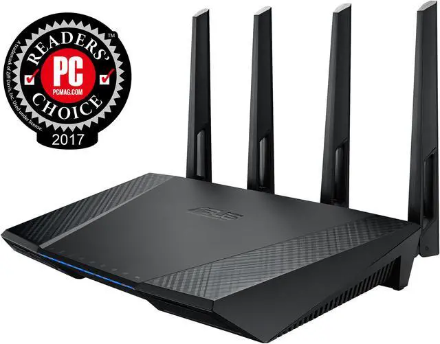 Main image of ASUS RT-AC87U Dual-band 4x4 AC2400 4-port Gigabit Gaming Router with AiProtection Powered by Trend Micro