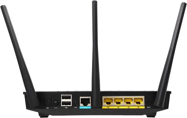 Alt view image 5 of 6 - ASUS RT-AC66R Dual-Band Wireless-AC1750 Gigabit Router IEEE 802.11ac, IEEE 802.11a/b/g/n, IEEE 802.3/3u/3ab