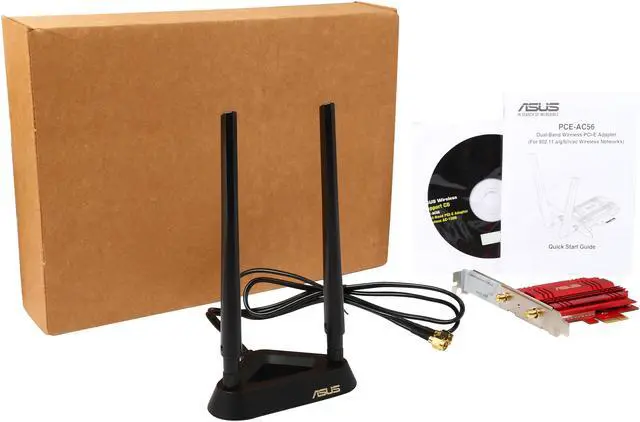 Alt view image 5 of 5 - Asus Certified PCE-AC56 802.11ac Dual-band Wireless-AC1300 PCI-E Adapter