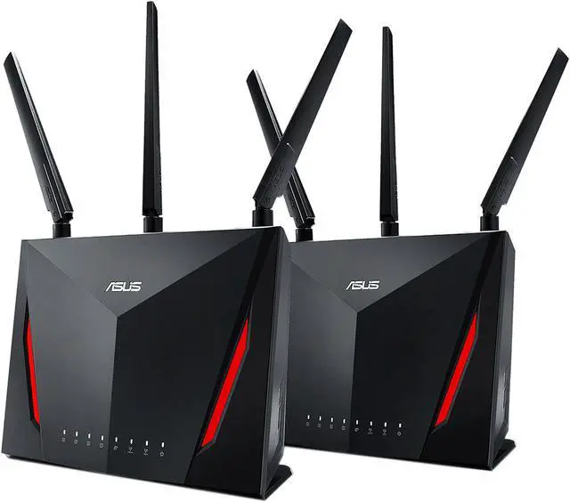 Alt view image 8 of 11 - ASUS AC2900 WiFi Dual-band Gigabit Wireless Router with 1.8GHz Dual-core Processor and AiProtection Network Security Powered by Trend Micro, AiMesh Whole Home WiFi System Compatible (RT-AC86U 2 Pack)