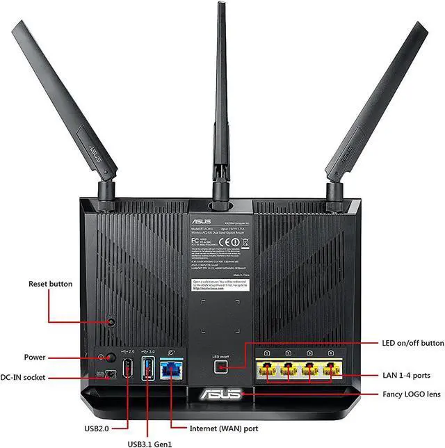 Alt view image 9 of 11 - ASUS AC2900 WiFi Dual-band Gigabit Wireless Router with 1.8GHz Dual-core Processor and AiProtection Network Security Powered by Trend Micro, AiMesh Whole Home WiFi System Compatible (RT-AC86U 2 Pack)