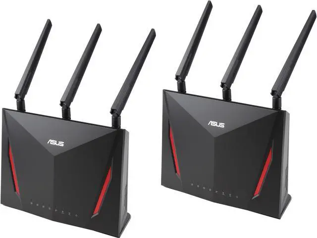 Main image of ASUS AC2900 WiFi Dual-band Gigabit Wireless Router with 1.8GHz Dual-core Processor and AiProtection Network Security Powered by Trend Micro, AiMesh Whole Home WiFi System Compatible (RT-AC86U 2 Pack)