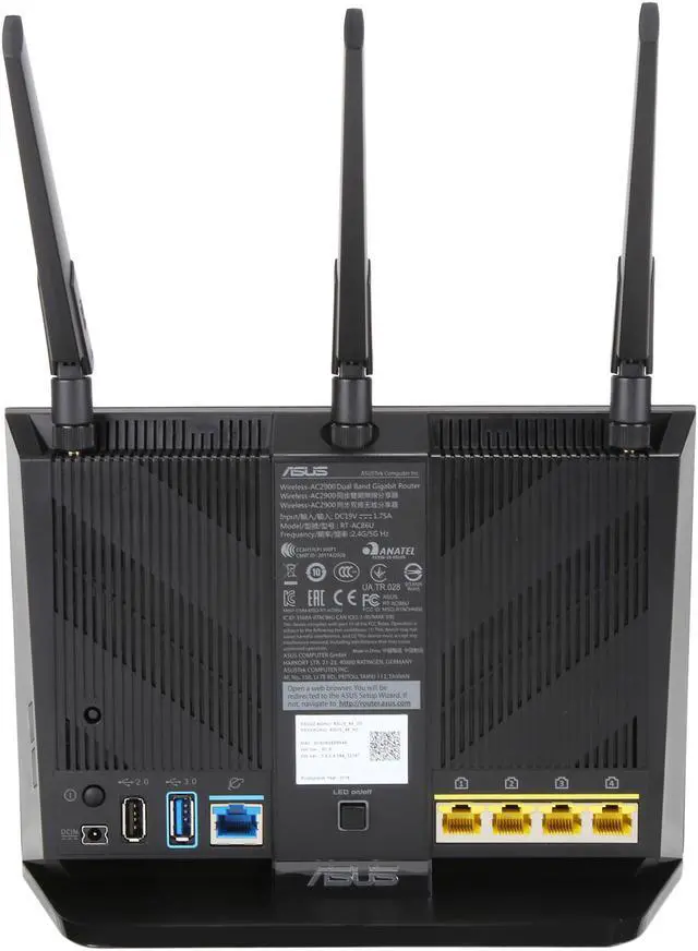 Alt view image 4 of 11 - ASUS AC2900 WiFi Dual-band Gigabit Wireless Router with 1.8GHz Dual-core Processor and AiProtection Network Security Powered by Trend Micro, AiMesh Whole Home WiFi System Compatible (RT-AC86U 2 Pack)