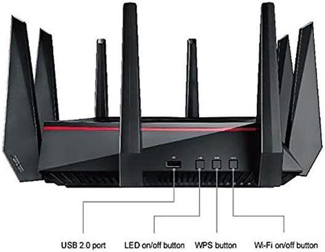 Alt view image 5 of 6 - ASUS AC5300 Wi-Fi Tri-band Gigabit Wireless Router with 4x4 MU-MIMO, 4 x LAN Ports, AiProtection Network Security and WTFast Game Accelerator, AiMesh Whole Home Wi-Fi System Compatible (RT-AC5300)