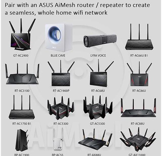 Alt view image 6 of 6 - ASUS AC5300 Wi-Fi Tri-band Gigabit Wireless Router with 4x4 MU-MIMO, 4 x LAN Ports, AiProtection Network Security and WTFast Game Accelerator, AiMesh Whole Home Wi-Fi System Compatible (RT-AC5300)