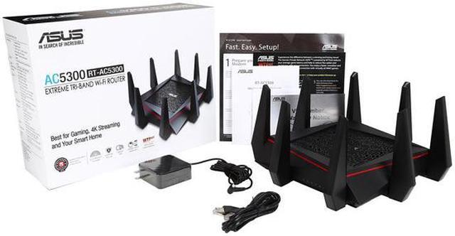 Alt view image 7 of 6 - ASUS AC5300 Wi-Fi Tri-band Gigabit Wireless Router with 4x4 MU-MIMO, 4 x LAN Ports, AiProtection Network Security and WTFast Game Accelerator, AiMesh Whole Home Wi-Fi System Compatible (RT-AC5300)
