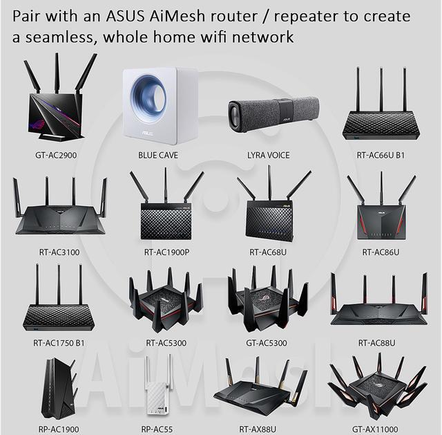 Alt view image 9 of 9 - ASUS AC3100 Wi-Fi Dual-band Gigabit Wireless Router with 4x4 MU-MIMO, 4 x LAN Ports, AiProtection Network Security and WTFast Game Accelerator, AiMesh Whole Home Wi-Fi System Compatible (RT-AC3100)