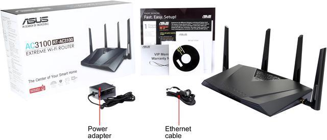 Alt view image 10 of 9 - ASUS AC3100 Wi-Fi Dual-band Gigabit Wireless Router with 4x4 MU-MIMO, 4 x LAN Ports, AiProtection Network Security and WTFast Game Accelerator, AiMesh Whole Home Wi-Fi System Compatible (RT-AC3100)