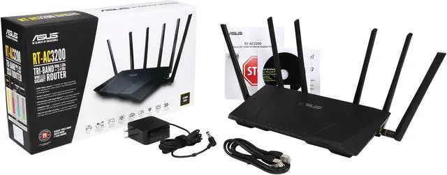 Alt view image 7 of 7 - ASUS RT-AC3200 Tri-Band AC3200 Wireless Gigabit Router AiProtection with Trend Micro for Complete Network Security