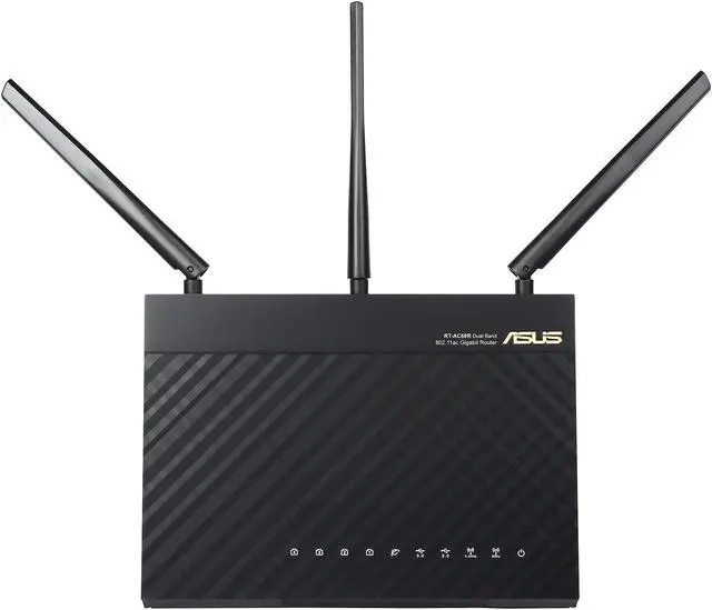 Alt view image 2 of 6 - ASUS RT-AC68R Wireless-AC1900 Dual Band Gigabit Router IEEE 802.11ac, IEEE 802.11a/b/g/n AiProtection with Trend Micro for Complete Network Security