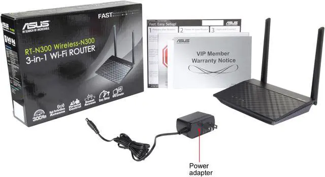 Alt view image 8 of 7 - ASUS RT-N300 B1 N300 Wi-Fi Router with Three Operating Modes and Two High-performance Antennas