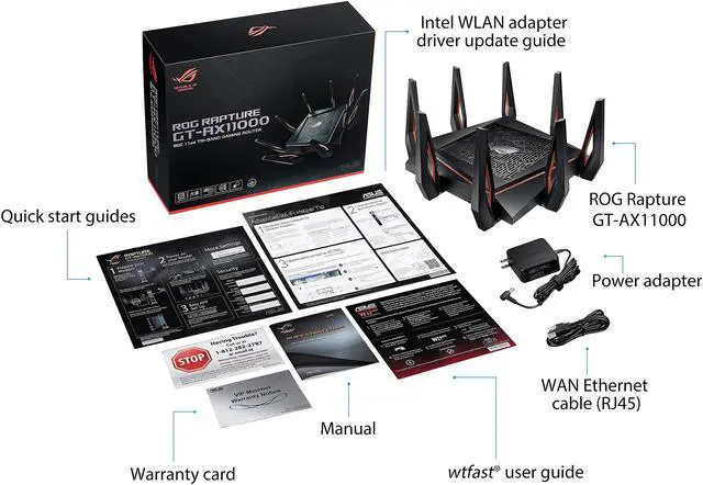Alt view image 9 of 10 - ASUS ROG Rapture GT-AX11000 AX11000 Tri-band 10 Gigabit WiFi Router, AiProtection Lifetime Security by Trend Micro, AiMesh compatible for Mesh Wi-Fi System, Next-Gen Wi-Fi 6, Wireless 802.11Ax