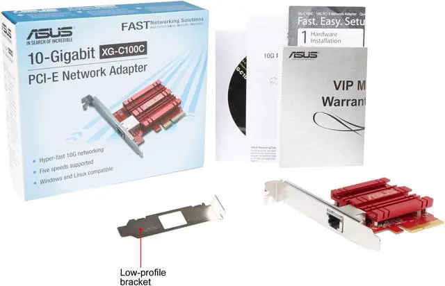 Alt view image 5 of 5 - ASUS XG-C100C 10G Network Adapter PCI-E x4 Card with Single RJ-45 Port