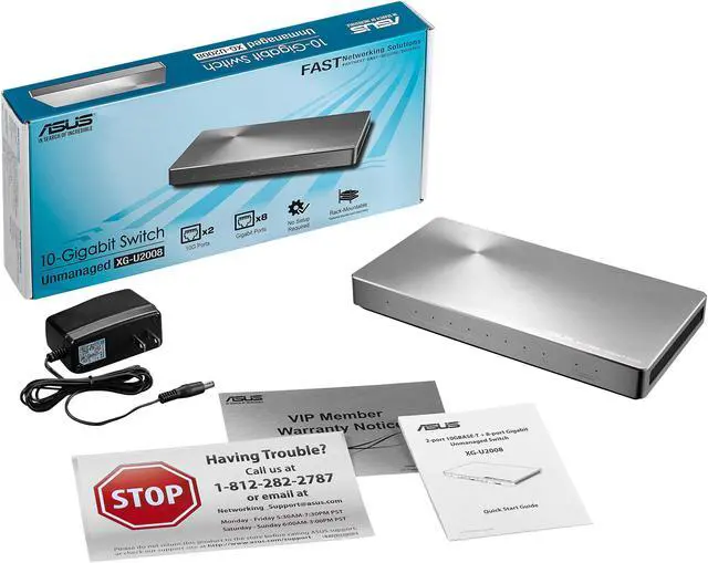 Alt view image 5 of 6 - ASUS XG-U2008 Unmanaged 2-Port 10G, 8-Port Gigabit Switch
