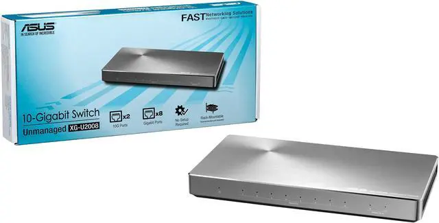 Alt view image 6 of 6 - ASUS XG-U2008 Unmanaged 2-Port 10G, 8-Port Gigabit Switch