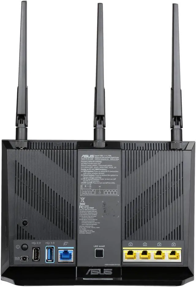 Alt view image 4 of 6 - Asus Certified RT-AC1900P Dual-Band Wireless AC-1900 Gigabit Router