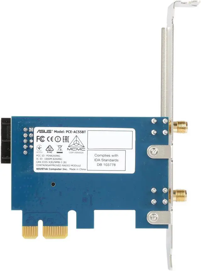 Alt view image 4 of 5 - ASUS PCE-AC55BT B1 AC1200 Wireless Bluetooth 4.2 PCIe/Mpcie Adapter