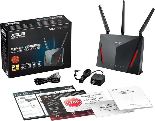 Alt view image 6 of 7 - ASUS AC2900 Dual-band Gaming Router, game acceleration, Mesh Wi-Fi support, Lifetime Free Internet Security, DFS, Gamer Private Network, Port Forwarding, Streaming & Gaming (RT-AC86U)