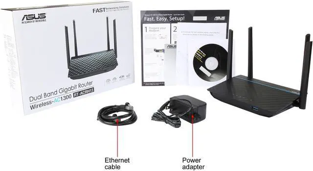 Alt view image 7 of 7 - ASUS RT-ACRH13 AC1300 Dual-band WiFi 4-port Gigabit Router, MU-MIMO, USB 3.0