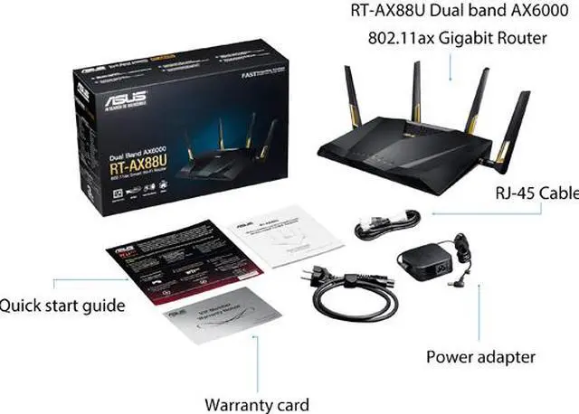 Alt view image 10 of 11 - ASUS AX6000 Dual-band WiFi 6 Gaming Router, game acceleration, Mesh WiFi support, Lifetime Free Internet Security, Gamer Private Network, Mobile Game Boost, Streaming & Gaming