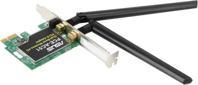 Alt view image 4 of 6 - ASUS Wireless AC750 PCIe Adapter Card for Dual-Band 2x2 802.11AC WiFi