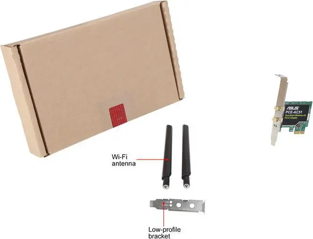 Alt view image 6 of 6 - ASUS Wireless AC750 PCIe Adapter Card for Dual-Band 2x2 802.11AC WiFi