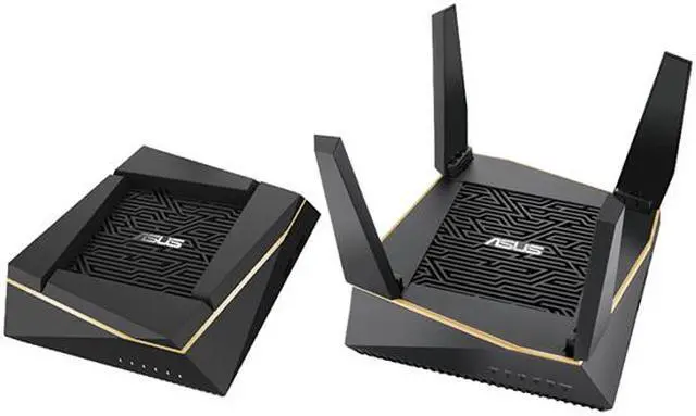 Alt view image 3 of 14 - ASUS RT-AX92U (2 Pack) AX6100 Tri-Band Wi-Fi 6 Gaming Mesh Router with 802.11Ax, Lifetime AiProtection Security by Trend Micro, AiMesh Compatible, Adaptive QoS & Parental Control