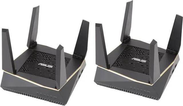 Alt view image 11 of 14 - ASUS RT-AX92U (2 Pack) AX6100 Tri-Band Wi-Fi 6 Gaming Mesh Router with 802.11Ax, Lifetime AiProtection Security by Trend Micro, AiMesh Compatible, Adaptive QoS & Parental Control