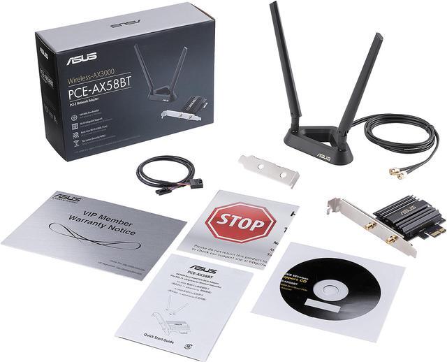 Alt view image 5 of 11 - ASUS AX3000 (PCE-AX58BT) Next-Gen WiFi 6 Dual Band PCIe Wireless Adapter with Bluetooth 5.0 - OFDMA, 2x2 MU-MIMO and WPA3 Security