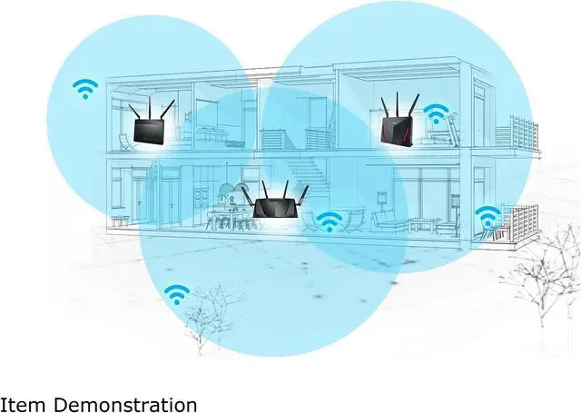 Alt view image 3 of 4 - Asus AC1900 Dual Band Gigabit WiFi Router with MU-Mimo, Aimesh for Mesh WIFI System, Aiprotection Network Security Powered by Trend Micro, Adaptive Qos and Parental Control (RT-AC1900P)
