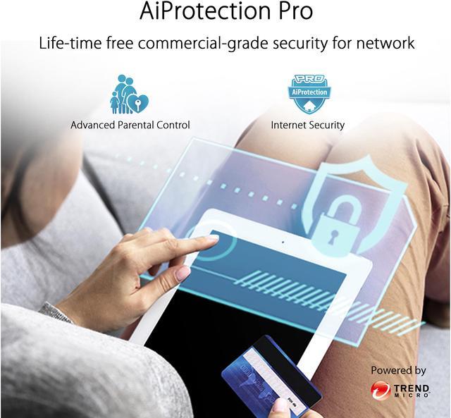 Alt view image 5 of 8 - ASUS ZenWiFi AX Whole-Home Tri-band Mesh WiFi 6 System (XT8) - 2 pack, Coverage up to 5,500 sq.ft or 6+rooms, 6.6Gbps, WiFi, 3 SSIDs, life-time free network security and parental controls, 2.5G port